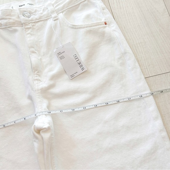 Mango white high waisted wide leg jeans - Picture 11 of 15
